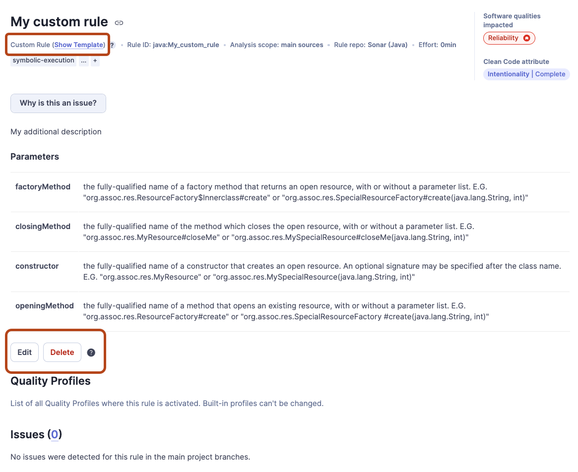Custom rules details